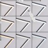 Hyacinthe Deckenventilator mit Beleuchtung LED Chrom, Schwarz, 1-flammig, Fernbedienung