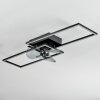Hyacinthe Deckenventilator mit Beleuchtung LED Chrom, Schwarz, 1-flammig, Fernbedienung