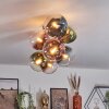 Gastor Deckenleuchte Glas 15 cm Gold, Schwarz, 8-flammig