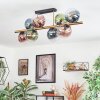 Gastor Deckenleuchte Glas 15 cm Gold, Schwarz, 8-flammig