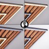 Meron Deckenleuchte LED Holzoptik, Schwarz, 1-flammig