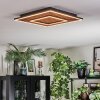 Meron Deckenleuchte LED Holzoptik, Schwarz, 1-flammig