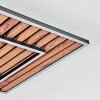 Meron Deckenleuchte LED Holzoptik, Schwarz, 1-flammig