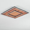 Meron Deckenleuchte LED Holzoptik, Schwarz, 1-flammig