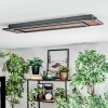 Meron Deckenleuchte LED Holzoptik, Schwarz, 1-flammig