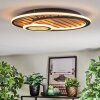 Meron Deckenleuchte LED Holzoptik, Schwarz, 1-flammig