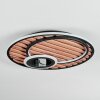 Meron Deckenleuchte LED Holzoptik, Schwarz, 1-flammig