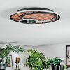 Meron Deckenleuchte LED Holzoptik, Schwarz, 1-flammig