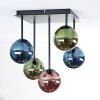 Chehalis Deckenleuchte Glas 12 cm Blau, Grün, Kupferfarben, 5-flammig