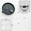 Chehalis Deckenleuchte Glas 15 cm Klar, Rauchfarben, 3-flammig