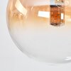Chehalis Deckenleuchte Glas 12 cm Bernsteinfarben, Klar, 5-flammig