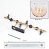 Koyoto Deckenleuchte Glas 15 cm Gold, Schwarz, 8-flammig