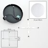 Chehalis Deckenleuchte Glas 15 cm Weiß, 3-flammig