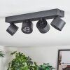 Narel Deckenleuchte LED Schwarz, 4-flammig