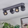 Narel Deckenleuchte LED Schwarz, 4-flammig