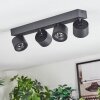 Narel Deckenleuchte LED Schwarz, 4-flammig