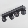 Narel Deckenleuchte LED Schwarz, 4-flammig