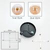 Chehalis Deckenleuchte Glas 12 cm, 15 cm Bernsteinfarben, Klar, 3-flammig