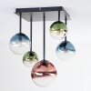 Chehalis Deckenleuchte Glas 10 cm, 12 cm, 15 cm Blau, Grün, Klar, Kupferfarben, 5-flammig