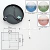 Chehalis Deckenleuchte Glas 15 cm Blau, Grün, Klar, Kupferfarben, 3-flammig
