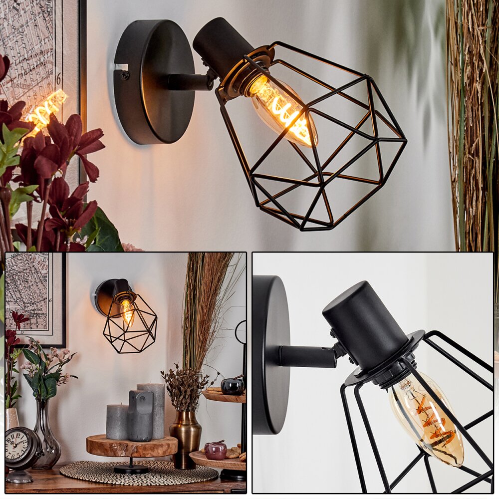 Yaak Wandleuchte Schwarz, 1-flammig main product photo