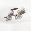 Koyoto Deckenleuchte Glas 15 cm Gold, Schwarz, 8-flammig