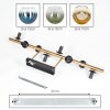 Koyoto Deckenleuchte Glas 15 cm Gold, Schwarz, 8-flammig