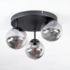 Chehalis Deckenleuchte Glas 12 cm Rauchfarben, 3-flammig