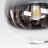 Chehalis Deckenleuchte Glas 12 cm Chrom, Klar, Rauchfarben, 3-flammig