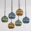 Koyoto Hängeleuchte Glas 20 cm Blau, Gold, Grün, 6-flammig
