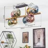 Koyoto Deckenleuchte Glas 15 cm Gold, Schwarz, 8-flammig