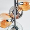 Koyoto Deckenleuchte Glas 15 cm Bernsteinfarben, Chrom, Klar, Rauchfarben, 4-flammig