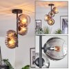 Koyoto Deckenleuchte Glas 15 cm Klar, Rauchfarben, 4-flammig