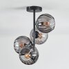 Koyoto Deckenleuchte Glas 15 cm Rauchfarben, 4-flammig