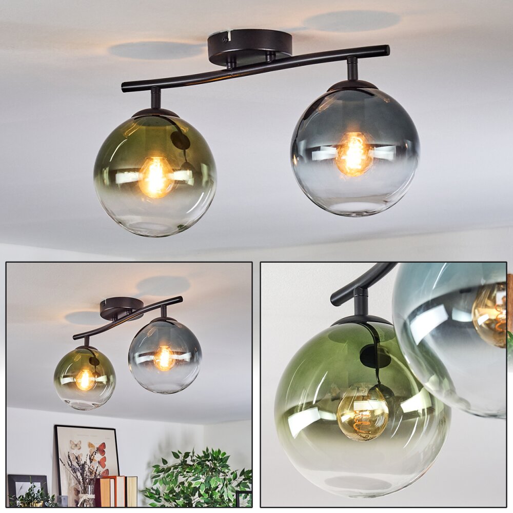 Gastor Deckenleuchte Glas 15 cm Blau, Grün, Klar, 2-flammig main product photo