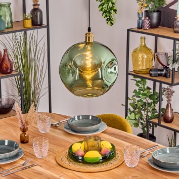 Ripoll Hängeleuchte Glas 30 cm Gold, 1-flammig