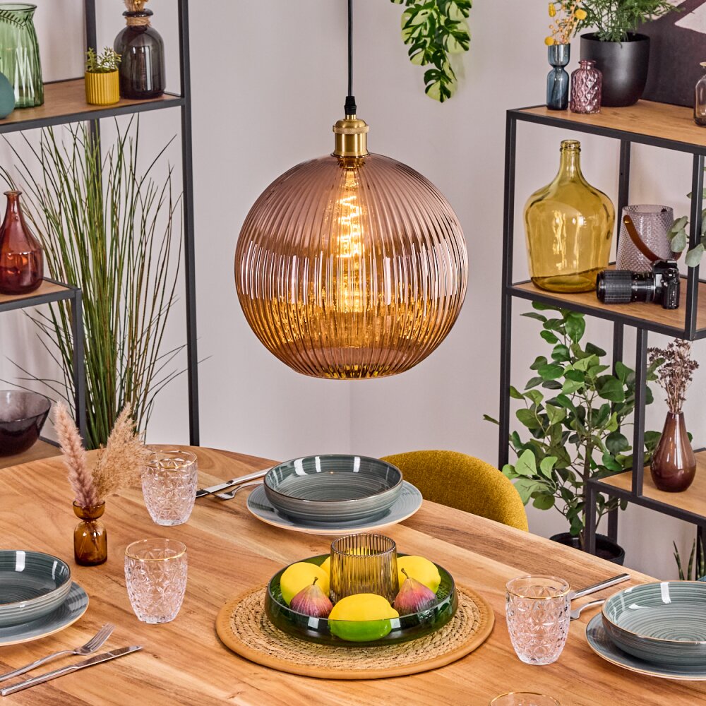 Koyoto Hängeleuchte Glas 30 cm Gold, 1-flammig main product photo