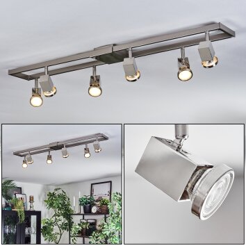 Danil Deckenleuchte LED Nickel-Matt, 6-flammig Danil Deckenleuchte LED Nickel-Matt, 6-flammig