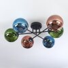 Gastor Deckenleuchte Glas 15 cm Blau, Grün, Kupferfarben, 6-flammig