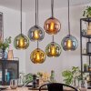 Koyoto Hängeleuchte Glas 20 cm Blau, Gold, Grün, Kupferfarben, 6-flammig