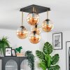 Gastor Deckenleuchte Glas 15 cm Gold, Schwarz, 5-flammig