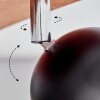 Haldor Deckenleuchte Chrom, Holzoptik, Schwarz, 4-flammig