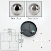 Chehalis Deckenleuchte Glas 12 cm, 15 cm Rauchfarben, 3-flammig