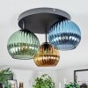 Koyoto Deckenleuchte Glas 15 cm Blau, Gold, Grün, 3-flammig