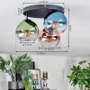 Koyoto Deckenleuchte Glas 15 cm Blau, Grün, Klar, Kupferfarben, 3-flammig