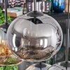 Apedo Hängeleuchte Glas 20 cm Bernsteinfarben, Rauchfarben, 6-flammig