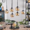 Ripoll Hängeleuchte Glas 15 cm Bernsteinfarben, 6-flammig