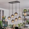 Koyoto Hängeleuchte Glas 20 cm Klar, Rauchfarben, 6-flammig