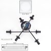 Gastor Deckenleuchte Glas 15 cm Weiß, 6-flammig