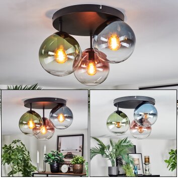 Gastor Deckenleuchte Glas 15 cm Blau, Grün, Klar, Kupferfarben, 3-flammig Gastor Deckenleuchte Glas 15 cm Blau, Grün, Klar, Kupferfarben, 3-flammig